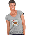 American Staffordshire Terrier (Red) Happy Howlidays Text - Women's V-Neck T-Shirt