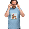 American Staffordshire Terrier (Red) Happy Howlidays Text - Adult Unisex T-Shirt