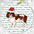 English Toy Spaniel, Blenheim "Happy Howlidays" Ornament