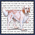 English Setter Love Text - Adult Unisex Crewneck Sweatshirt
