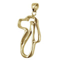 English Cocker Spaniel 14K Gold Cut Out Pendant
