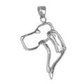 English Setter Sterling Silver Cut Out Pendants
