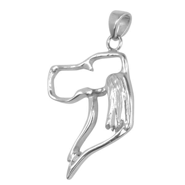 English Setter Sterling Silver Cut Out Pendants
