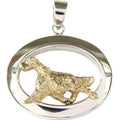 English Setter Sterling & 14k Gold Jewelry
