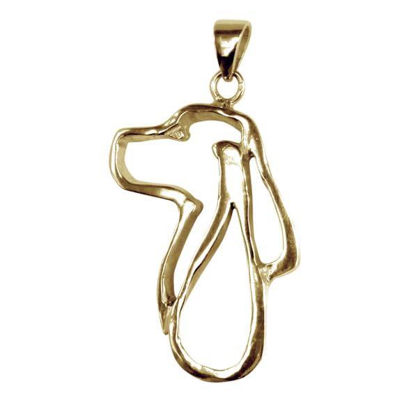 English Springer Spaniel 14K Gold Cut Out Pendant