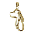 English Springer Spaniel 14K Gold Cut Out Pendant