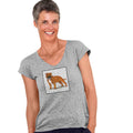 American Staffordshire Terrier- Red- Love Text - Women's V-Neck T-Shirt