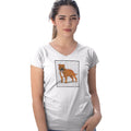 American Staffordshire Terrier- Red- Love Text - Women's V-Neck T-Shirt