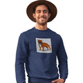 Red Staffordshire Bull Terrier Love Text - Adult Unisex Crewneck Sweatshirt