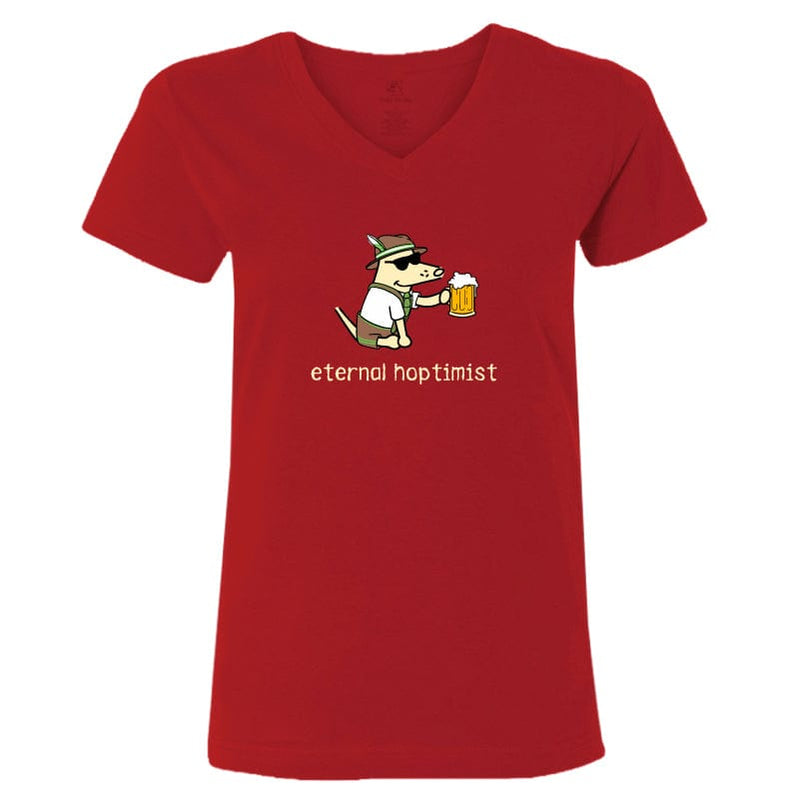 Eternal Hoptimist - Ladies T-Shirt V-Neck