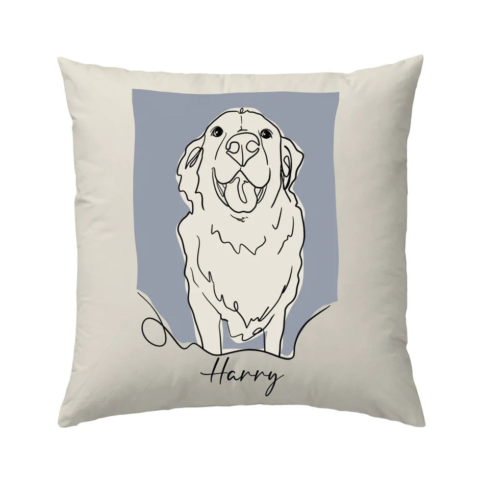Custom Dog Fleece Pillow - Elegant Design