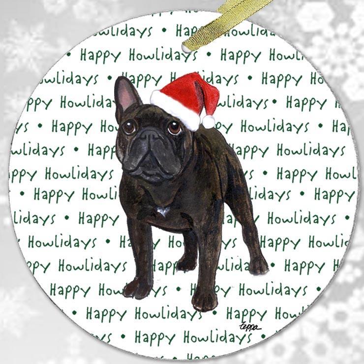 French Bulldog "Happy Howlidays" Ornament