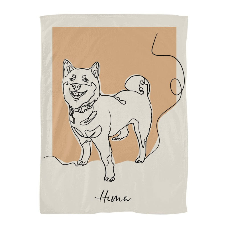 Custom Dog Fleece Blanket - Elegant Design