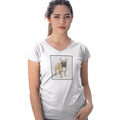 Fawn French Bulldog Love Text - Women's V-Neck T-Shirt