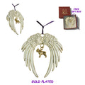 French Bulldog Gold Plated Holiday Angel Wing Ornament