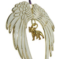 French Bulldog Gold Plated Holiday Angel Wing Ornament