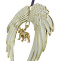 French Bulldog Gold Plated Holiday Angel Wing Ornament