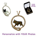 French Bulldog in Sterling Silver Leash Pendant Custom Enamel