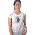 French Bulldog Love Text - Women's V-Neck T-Shirt
