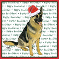 German Shepherd Happy Howlidays Text - Adult Unisex Long Sleeve T-Shirt