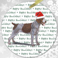 German Wirehaired Pointer "Happy Howlidays" Ornament