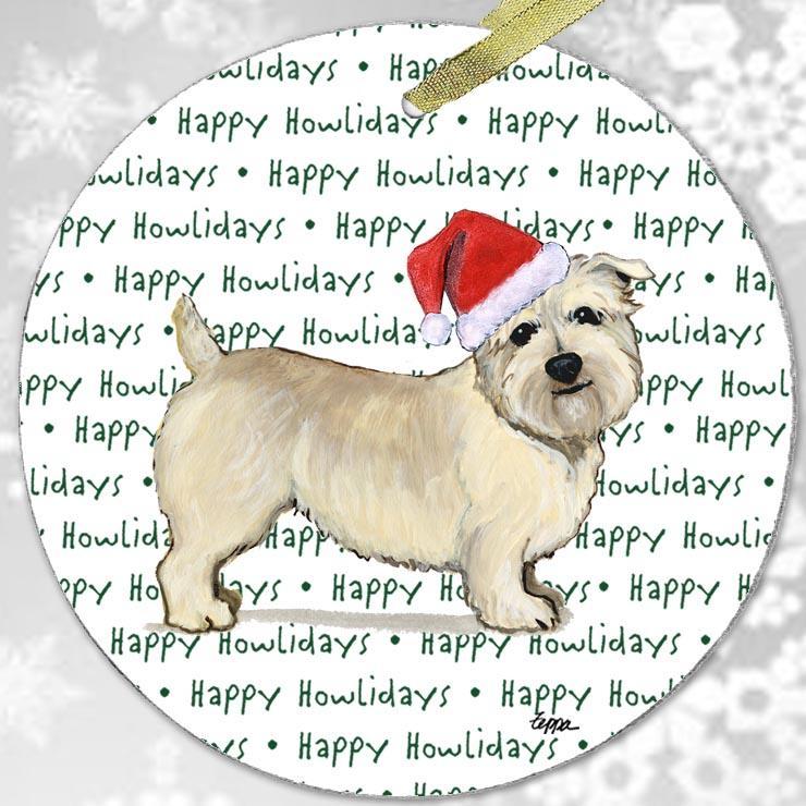 Glen of Imaal Terrier "Happy Howlidays" Ornament