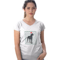 Great Dane Happy Howlidays Text - Women's V-Neck T-Shirt