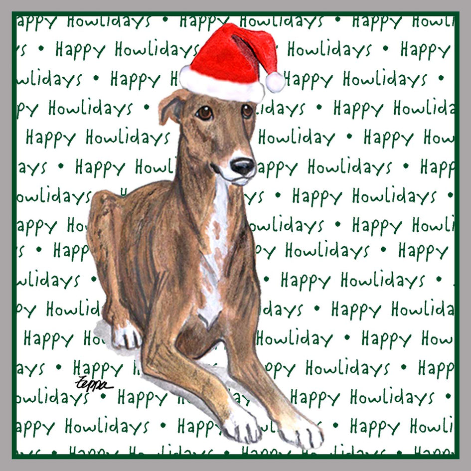 Greyhound Happy Howlidays Text - Adult Unisex Crewneck Sweatshirt