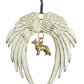 German Shepherd Gold Plated Holiday Angel Wing Ornament