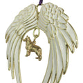German Shepherd Gold Plated Holiday Angel Wing Ornament