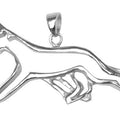 German Shepherd Dog Sterling Silver Cut Out Pendants