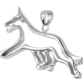 German Shepherd Dog Sterling Silver Cut Out Pendants