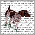 German Shorthaired Pointer Love Text - Women's V-Neck T-Shirt