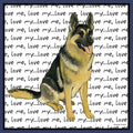 German Shepherd Dog Love Text - Adult Unisex Crewneck Sweatshirt