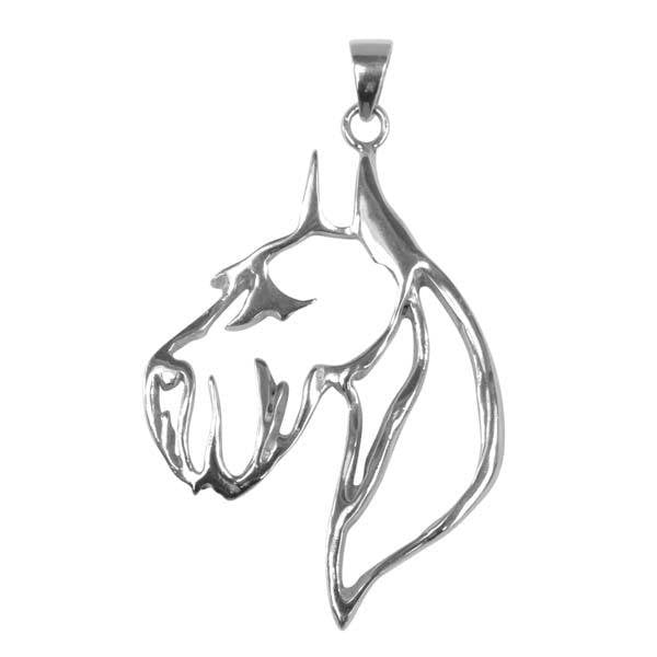 Giant Schnauzer Sterling Silver Cut Out Pendants