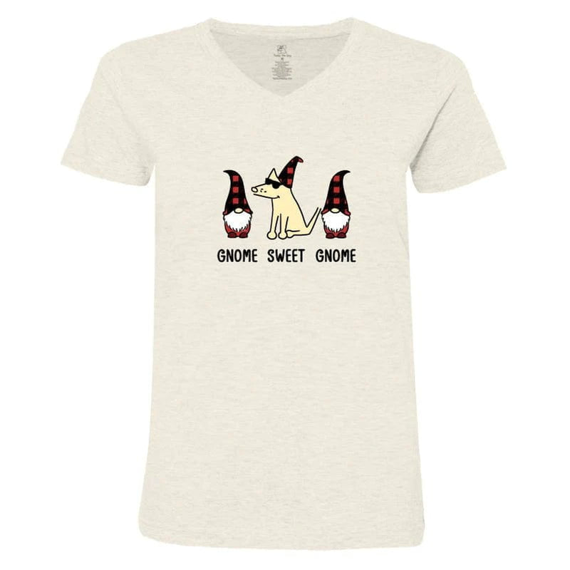 Gnome Sweet Gnome - Ladies T-Shirt V-Neck