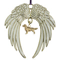 Golden Retriever Gold Plated Holiday Angel Wing Ornament