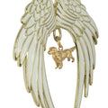 Golden Retriever Gold Plated Holiday Angel Wing Ornament