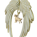 Golden Retriever Gold Plated Holiday Angel Wing Ornament