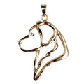 Golden Retriever 14K Gold Cut Out Pendant