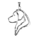 Golden Retriever Sterling Silver Cut Out Pendants