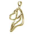 Golden Retriever 14K Gold Cut Out Pendant