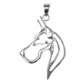 Great Dane Sterling Silver Cut Out Pendants