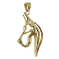 Great Dane 14K Gold Cut Out Pendant