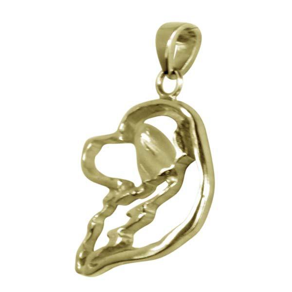 Great Pyrenees 14K Gold Cut Out Pendant