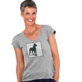 Great Dane (Cropped Ears) Love Text - Women's V-Neck T-Shirt