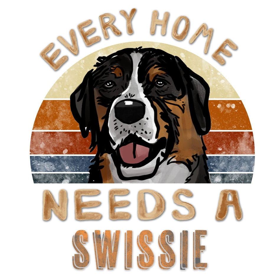 Every Home Needs a Greater Swiss Mountain Dog - Women's V-Neck T-Shirt