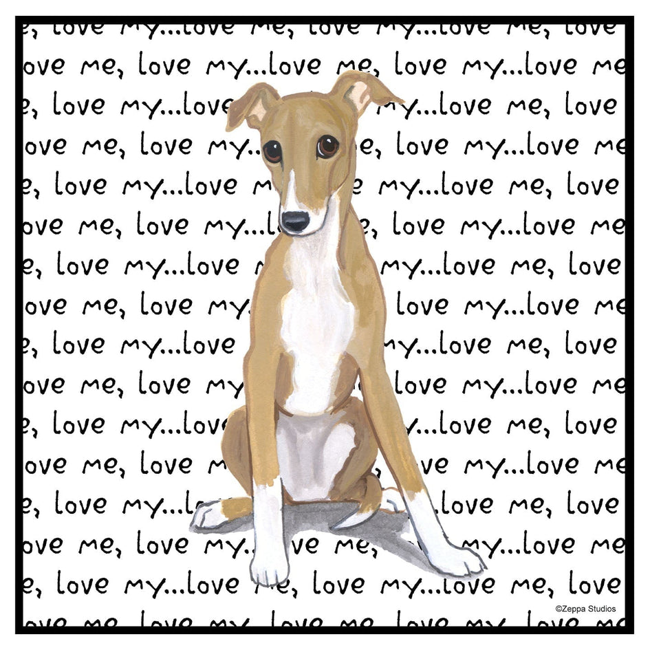 Greyhound Puppy Love Text - Women's V-Neck T-Shirt