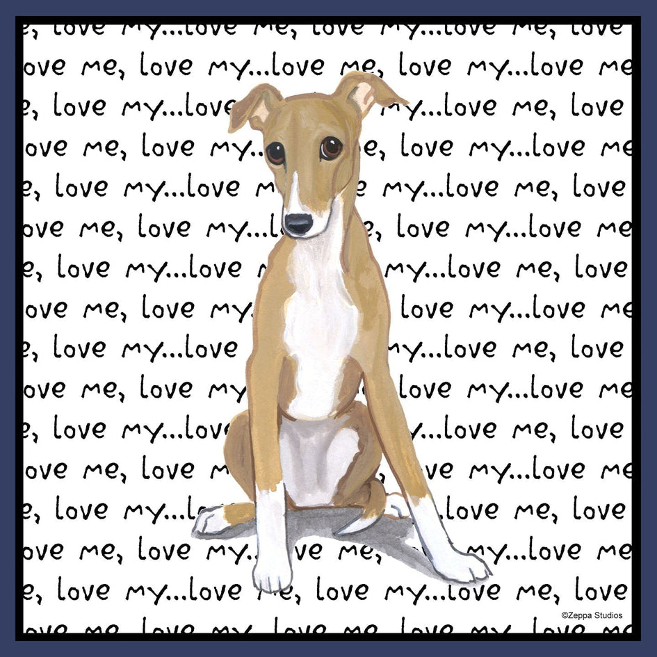 Greyhound Puppy Love Text - Adult Unisex Crewneck Sweatshirt