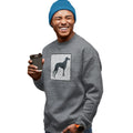 Black Greyhound Love Text - Adult Unisex Crewneck Sweatshirt